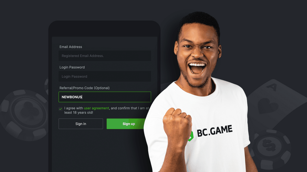 Регистрация на BC.Game