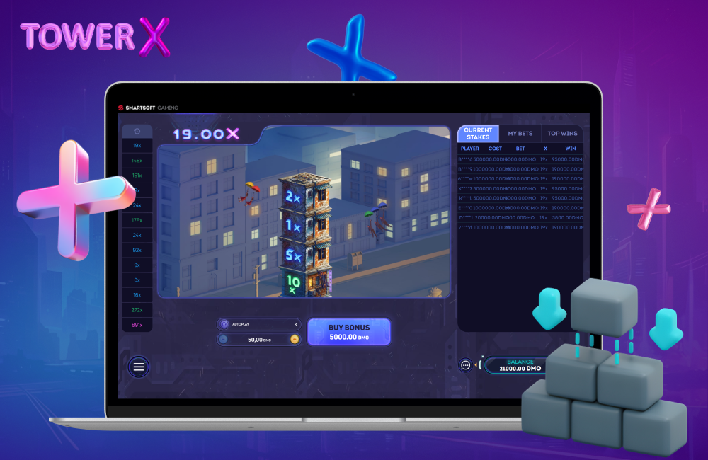 Tower X slot from Smartsoft Pc gaming Gameplay